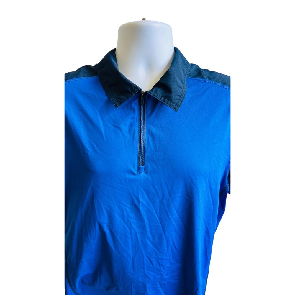 Mountain Hardwear Men's Blue Half Zip Short Sleeve Athletic Shirt Medium Top - Picture 2 of 4